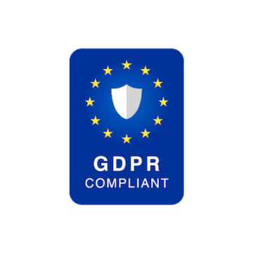 DSGVO Konform Badge mit EU-Sternen und Schild