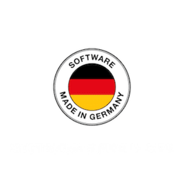 Software Made in Germany Badge mit deutscher Flagge